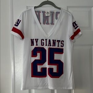 NY Giants V-Neck Jersey Tee